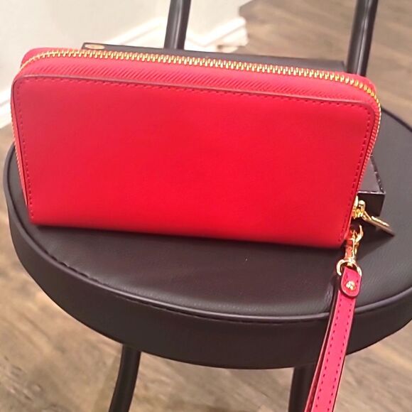 Michael Kors Jet Set Travel Large Smartphone Wristlet- Burnt Red - Picture 12 of 12